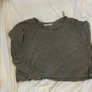 We The Free Gray Women's Cropped Tee
